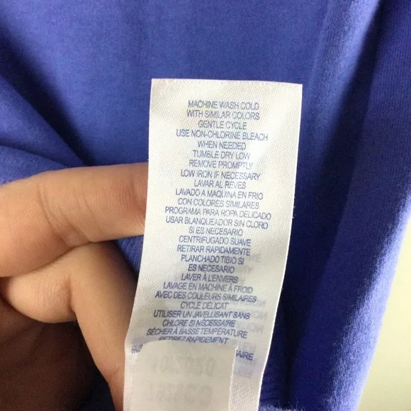 Champion French Terry Script Logo Raglan Sleeve Blue Hoodie Girl’s Size Large - Picture 11 of 11